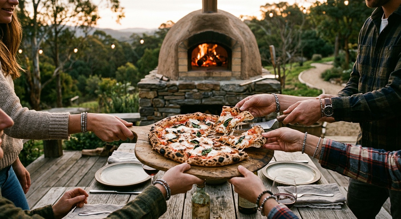Pizza al Horno Mudberry en Reunión de Jardín